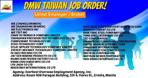 overseas employment agency.